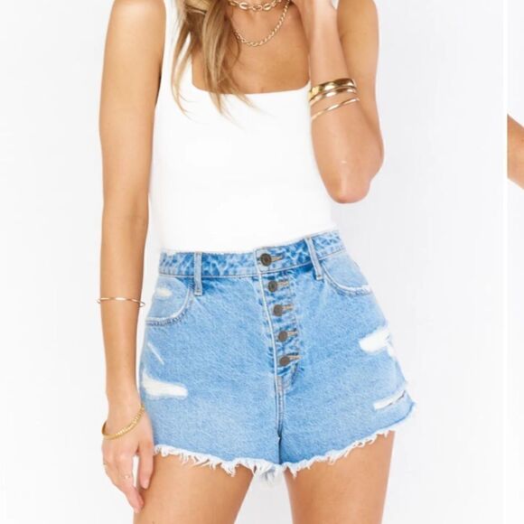Show Me Your Mumu Arizona Button Up Denim Shorts - Picture 10 of 10